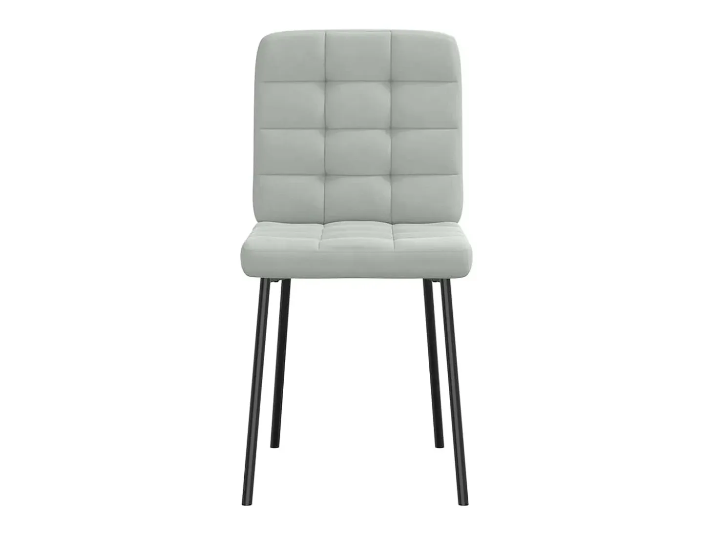 Sillas de comedor 4 unidades terciopelo gris claro