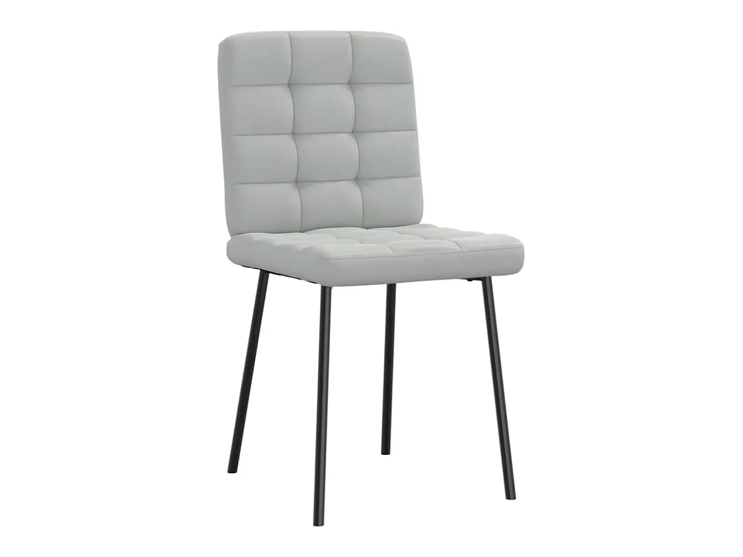 Sillas de comedor 4 unidades terciopelo gris claro