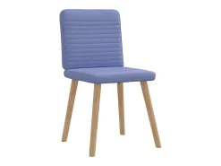 Sillas de comedor 6 unidades tela azul jeans
