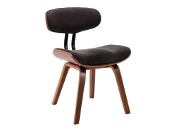 Sillas de comedor 6 unidades madera curvada gris y tela