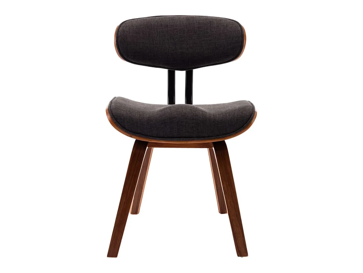 Sillas de comedor 6 unidades madera curvada gris y tela