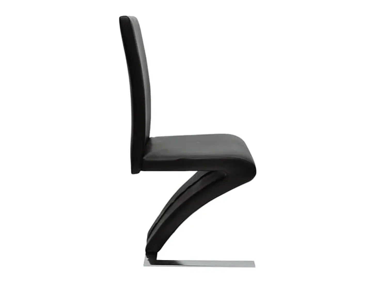Sillas de comedor 4 unidades cuero sintético negro