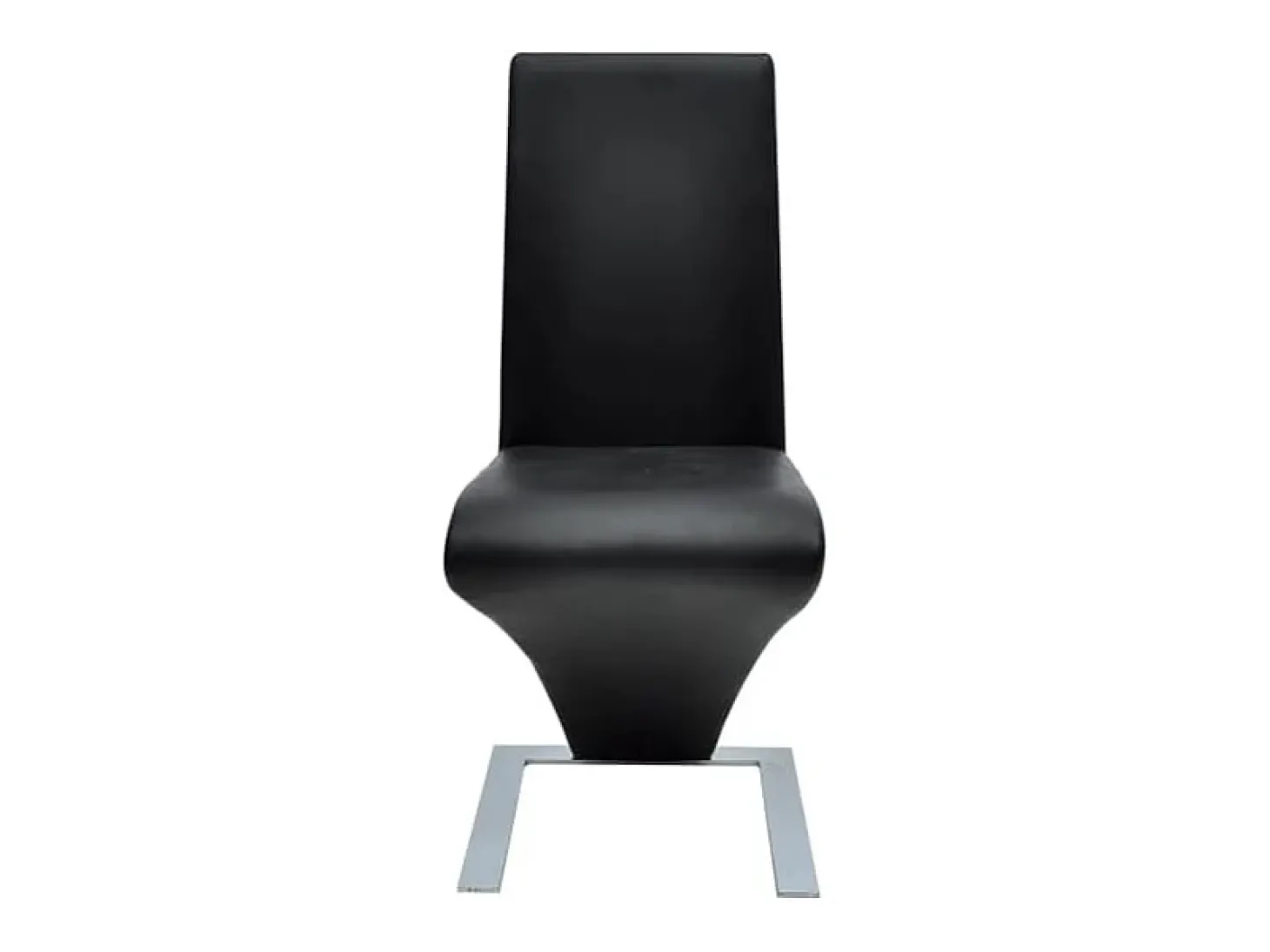 Sillas de comedor 4 unidades cuero sintético negro