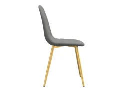 Sillas de comedor 4 unidades de terciopelo gris claro