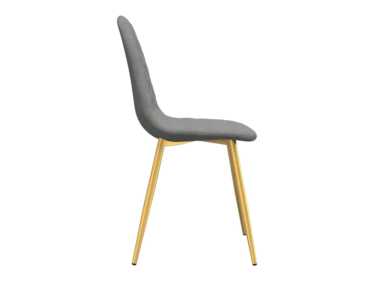 Sillas de comedor 4 unidades de terciopelo gris claro