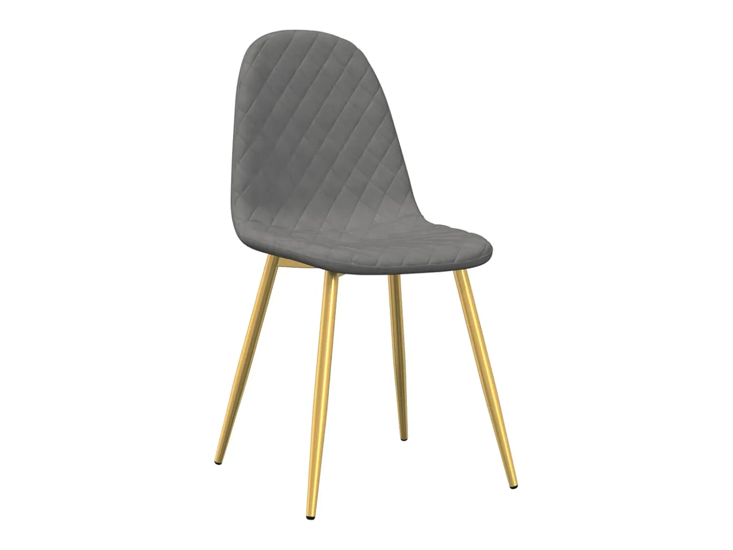 Sillas de comedor 4 unidades de terciopelo gris claro