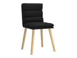 Sillas de comedor 4 unidades tela negras