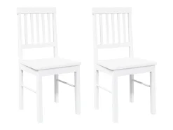 Sillas de comedor 2 unidades madera maciza de caucho blanco