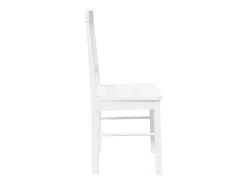 Sillas de comedor 2 unidades madera maciza de caucho blanco