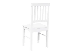 Sillas de comedor 2 unidades madera maciza de caucho blanco