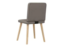 Sillas de comedor 6 unidades de tela gris taupe