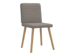 Sillas de comedor 6 unidades de tela gris taupe