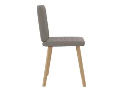 Sillas de comedor 6 unidades de tela gris taupe