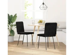 Sillas de comedor 2 unidades terciopelo negro