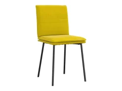 Sillas de comedor 6 unidades terciopelo amarillo