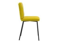 Sillas de comedor 6 unidades terciopelo amarillo