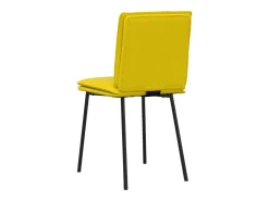 Sillas de comedor 6 unidades terciopelo amarillo