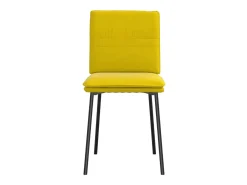 Sillas de comedor 6 unidades terciopelo amarillo