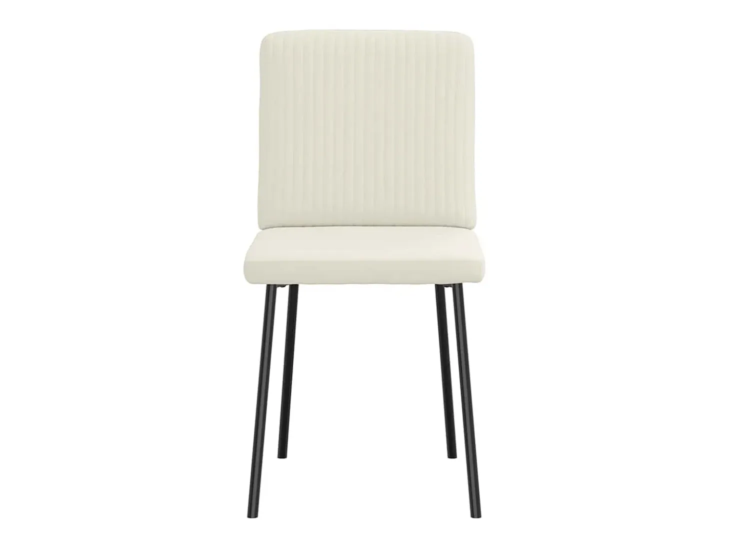 Sillas de comedor 2 unidades terciopelo crema