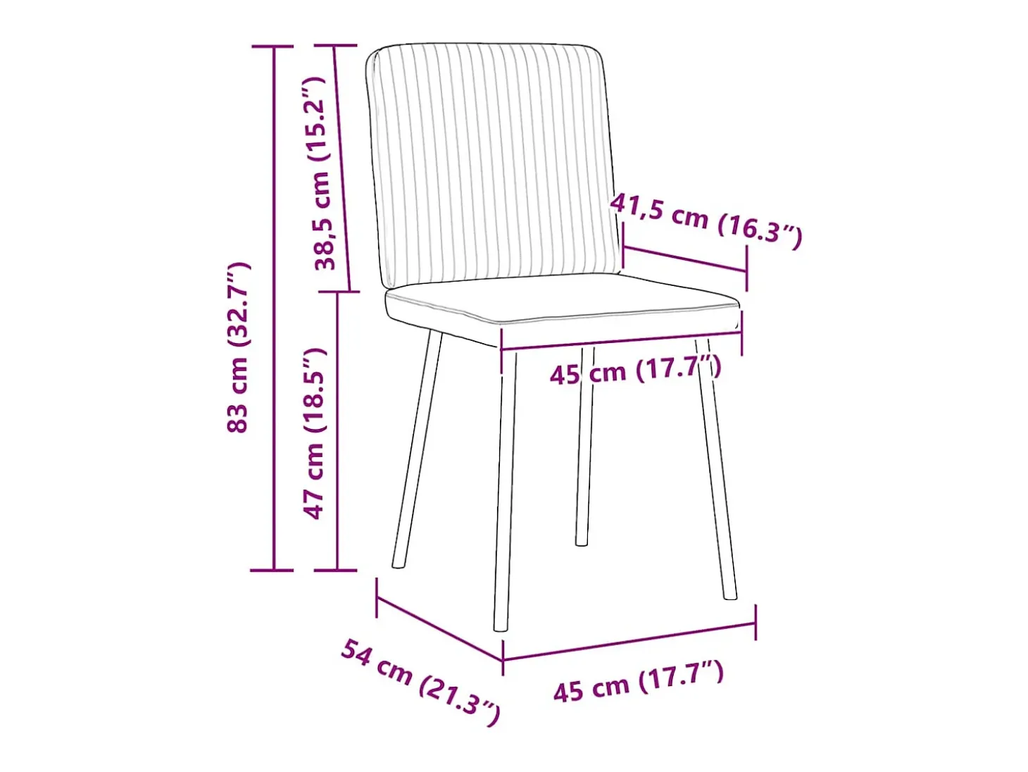 Sillas de comedor 2 unidades terciopelo crema