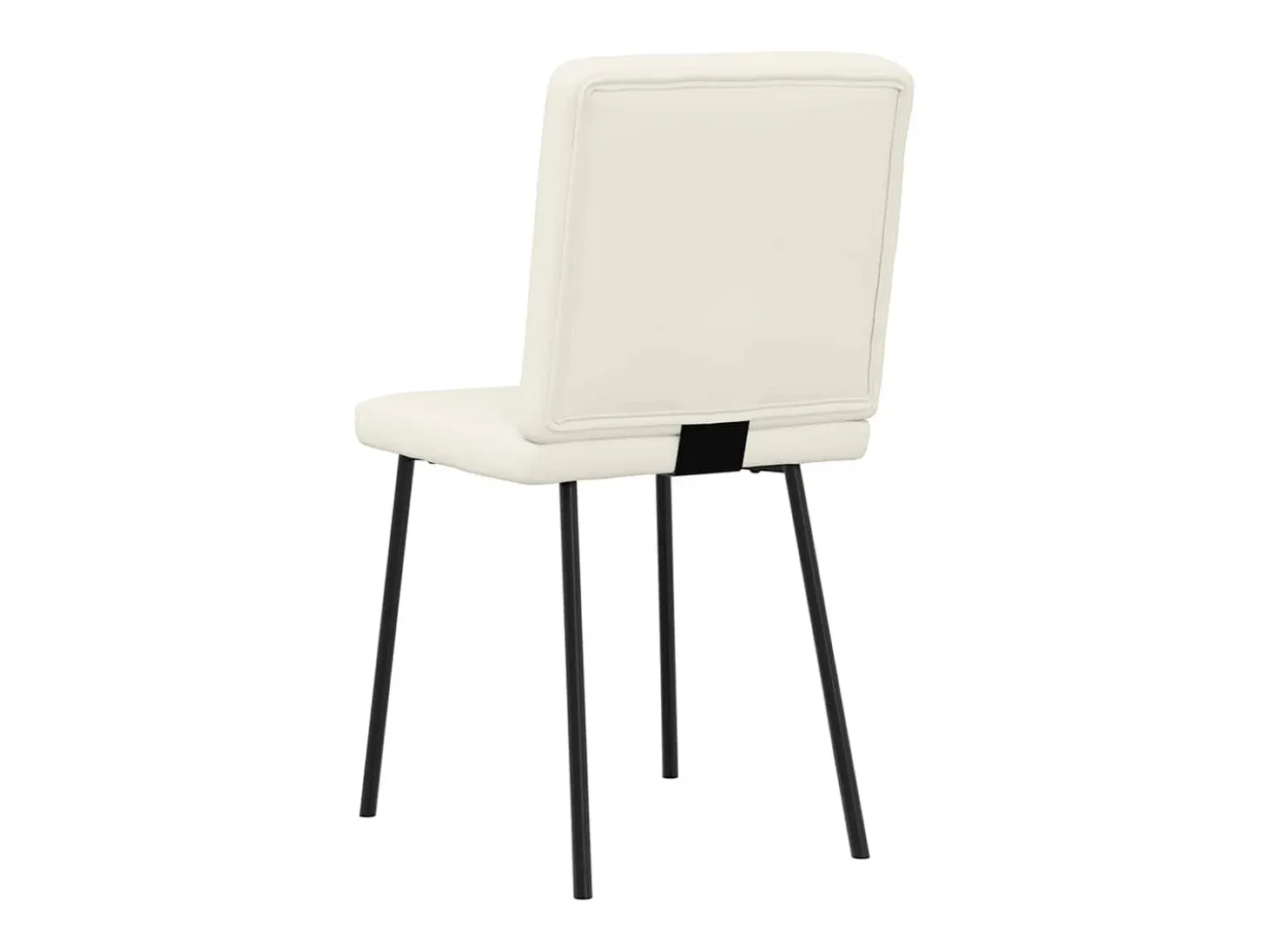 Sillas de comedor 2 unidades terciopelo crema