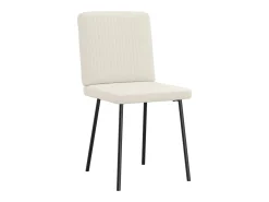 Sillas de comedor 2 unidades terciopelo crema