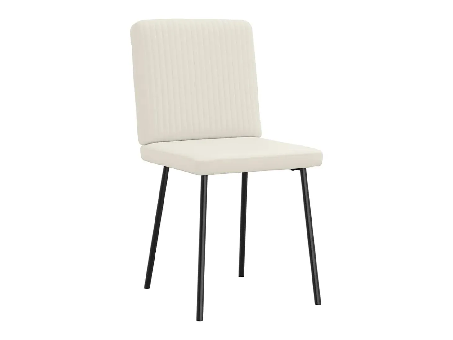 Sillas de comedor 2 unidades terciopelo crema