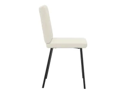 Sillas de comedor 2 unidades terciopelo crema