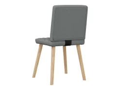 Sillas de comedor 6 unidades tela gris oscuro