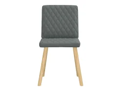 Sillas de comedor 6 unidades tela gris oscuro