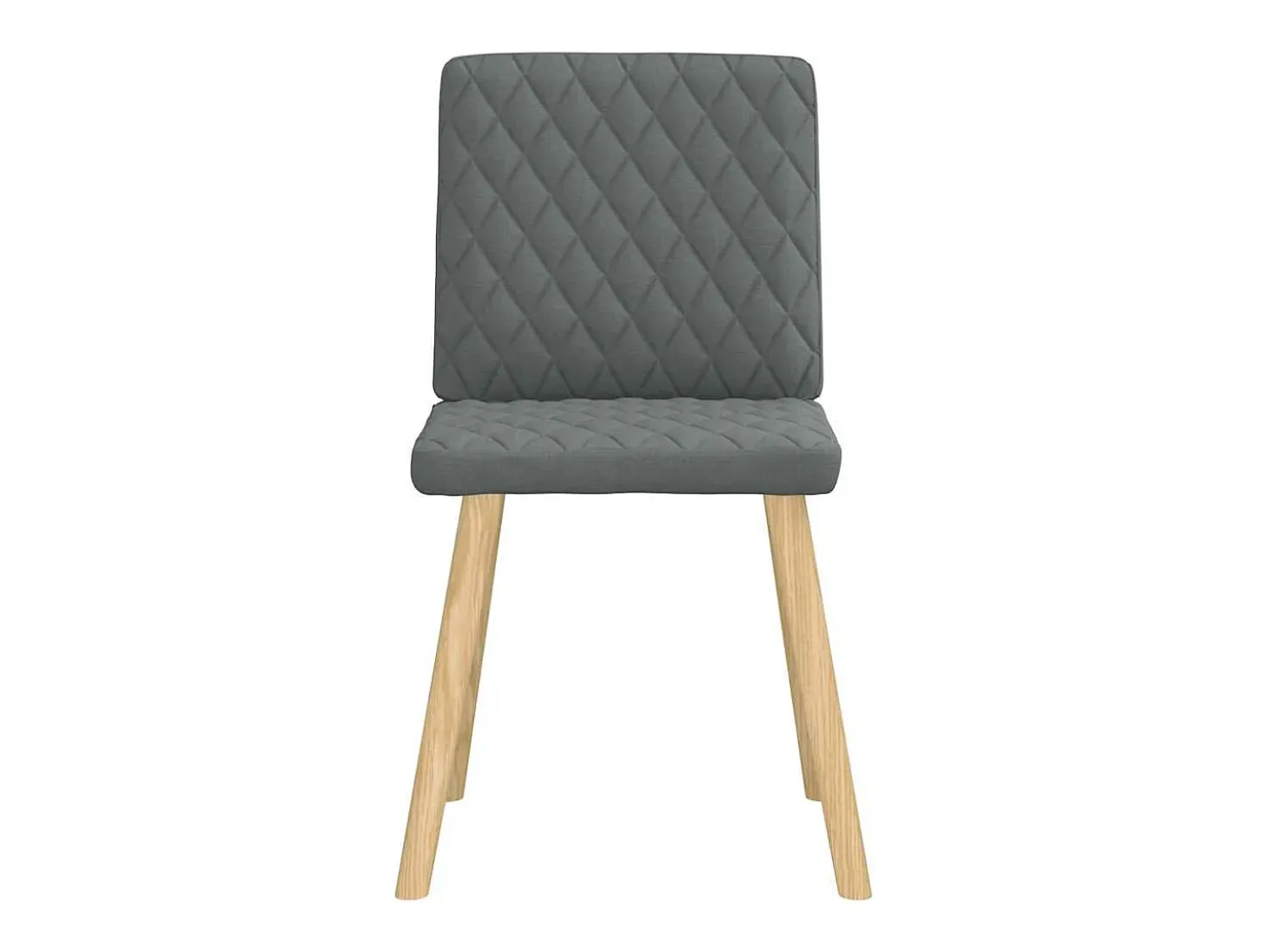 Sillas de comedor 6 unidades tela gris oscuro
