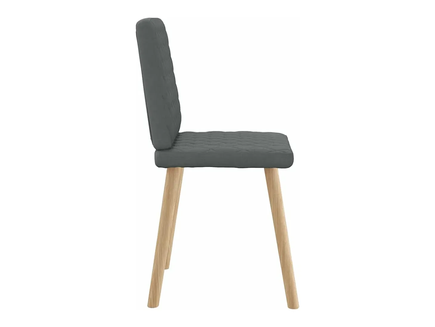 Sillas de comedor 6 unidades tela gris oscuro