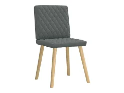 Sillas de comedor 6 unidades tela gris oscuro