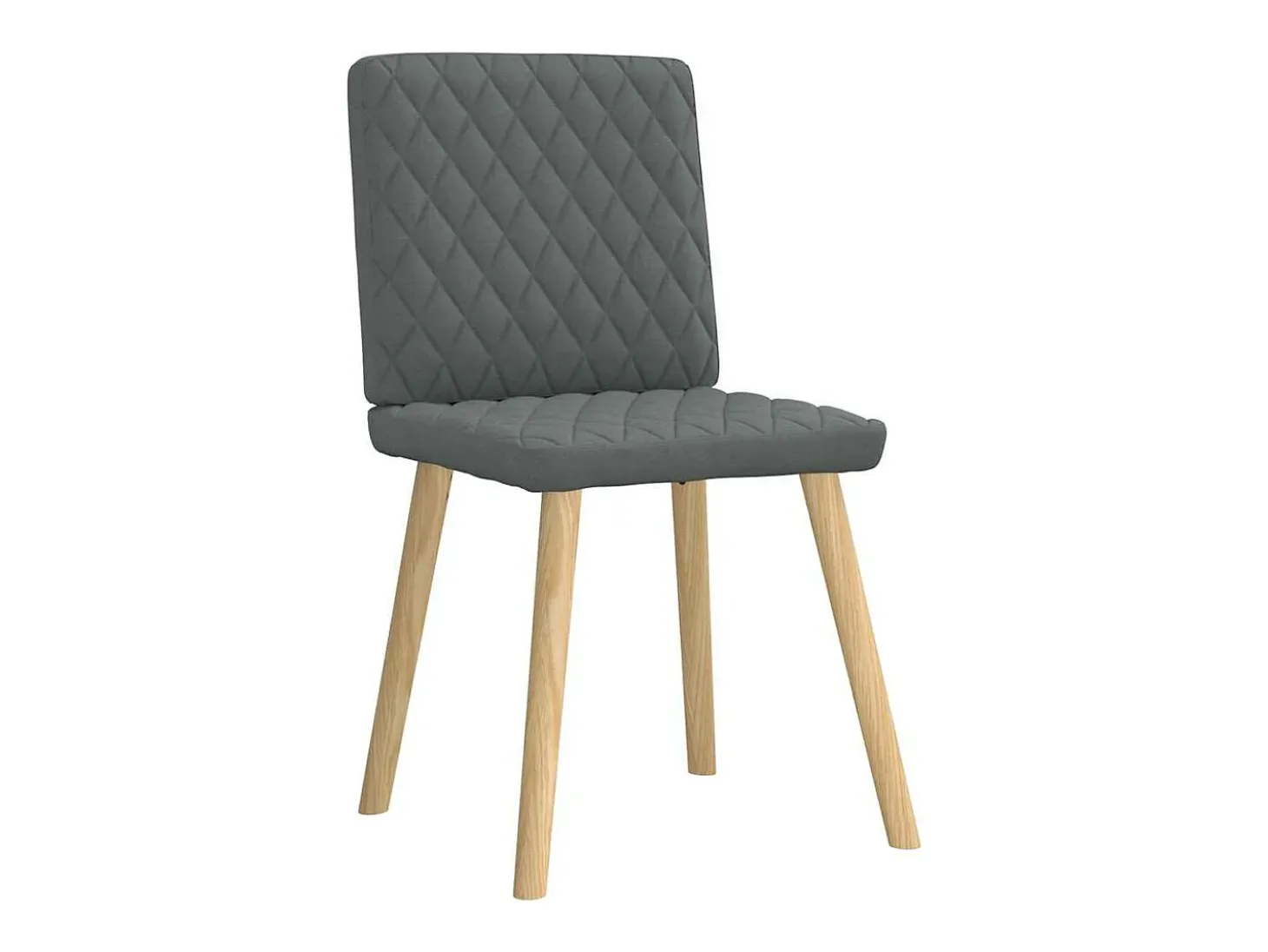 Sillas de comedor 6 unidades tela gris oscuro