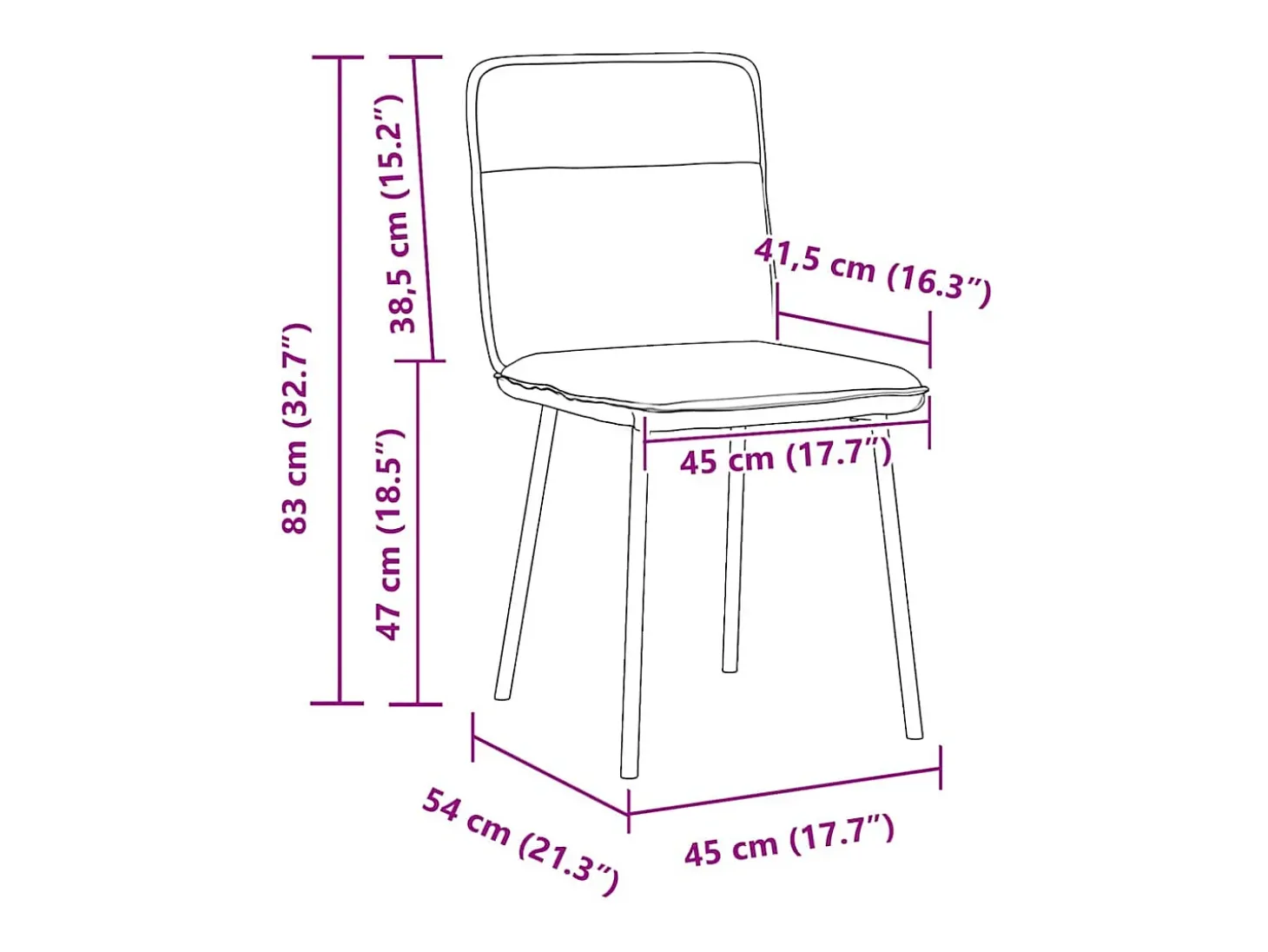 Sillas de comedor 4 unidades terciopelo azul