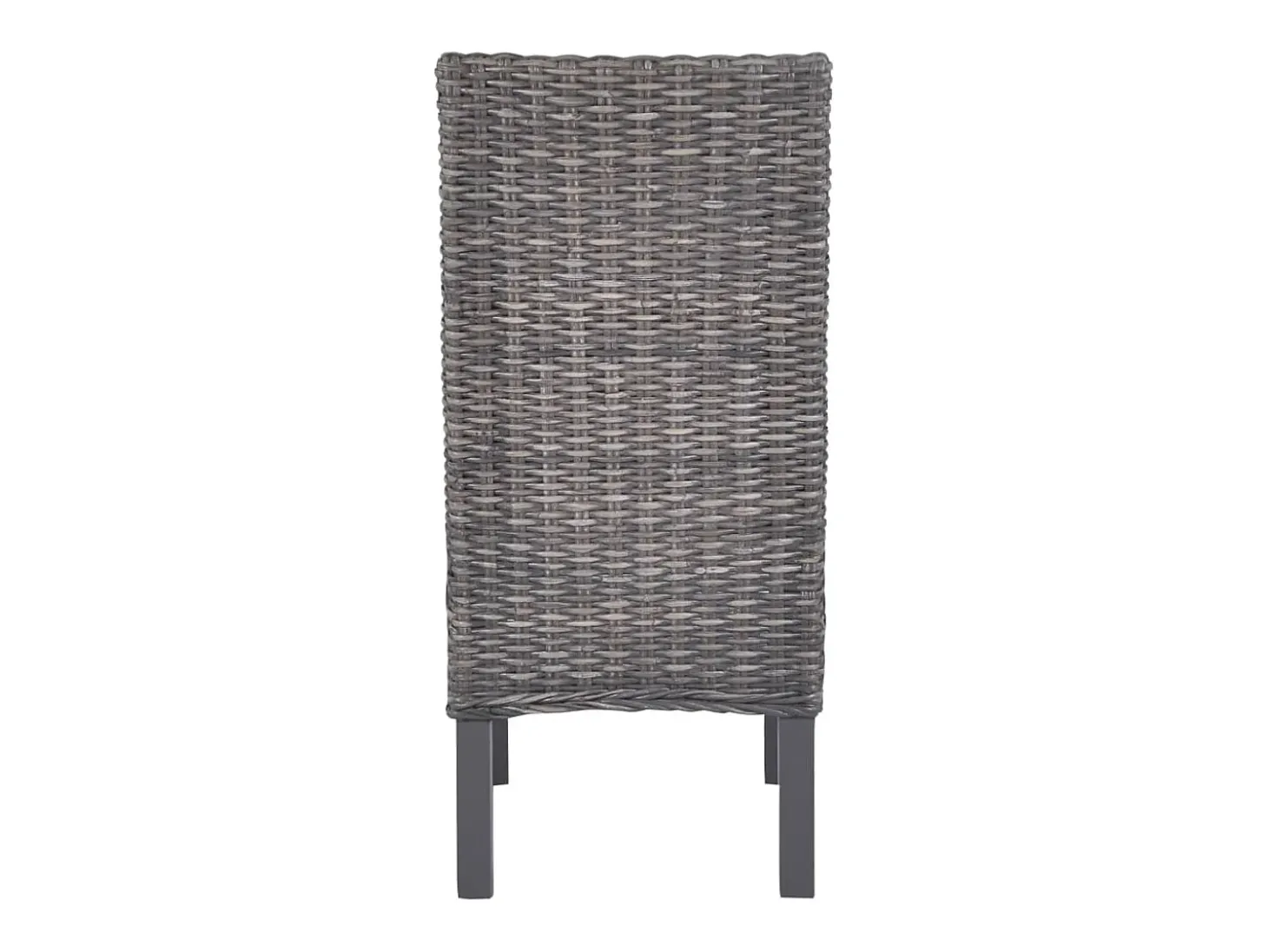 Sillas de comedor 4 unidades ratán Kubu y madera mango marrón