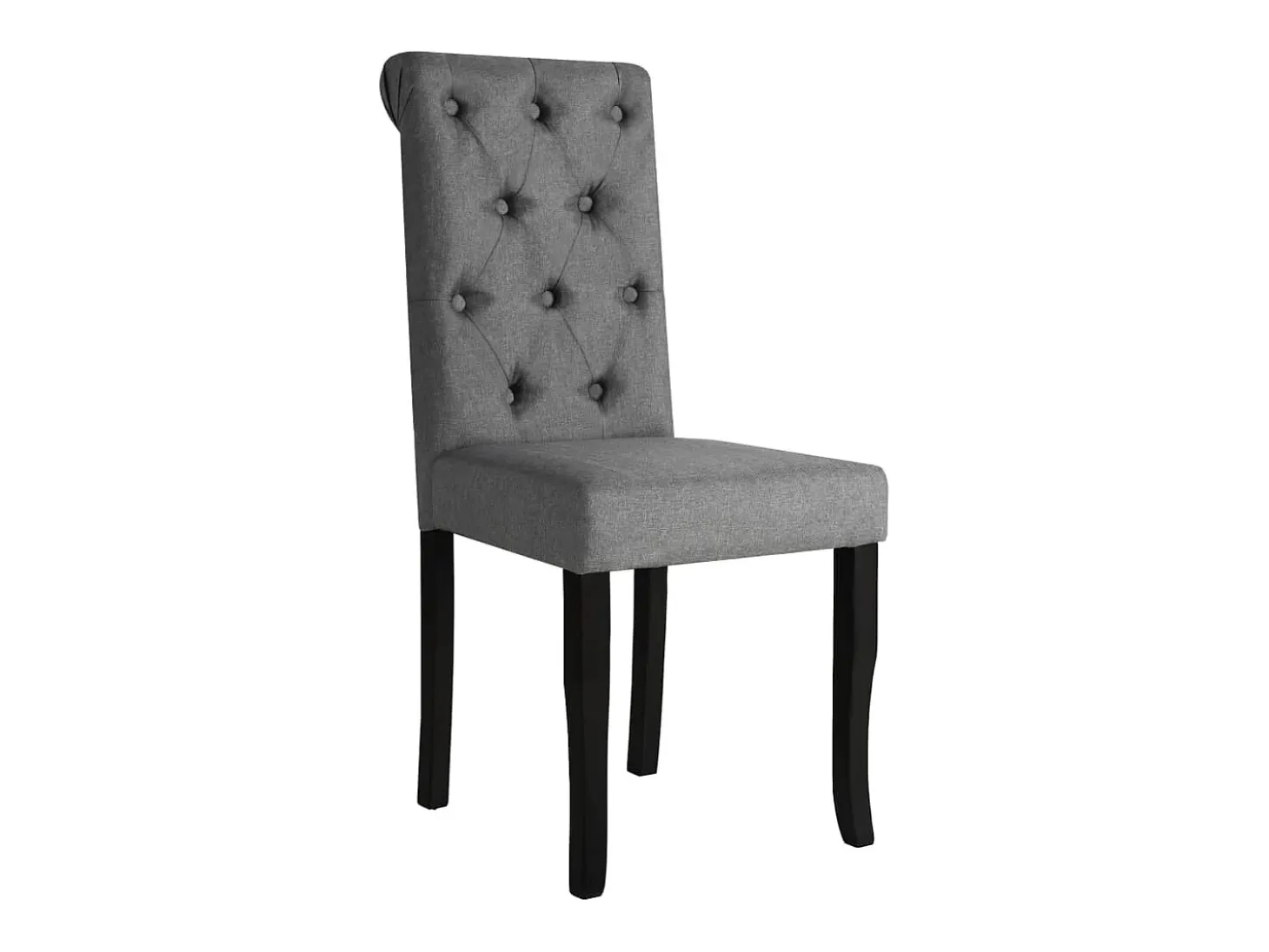 Sillas de comedor 6 unidades tela gris oscuro