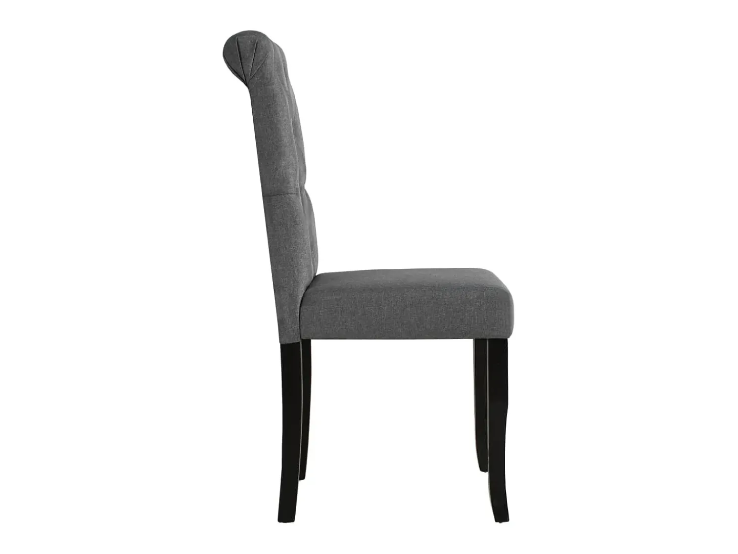 Sillas de comedor 6 unidades tela gris oscuro