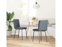 Sillas de comedor 2 unidades terciopelo gris oscuro