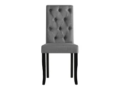 Sillas de comedor 2 unidades tela gris oscuro