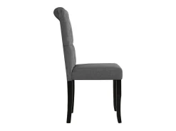 Sillas de comedor 2 unidades tela gris oscuro