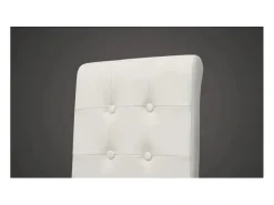 Sillas de comedor 2 unidades cuero sintético blanco