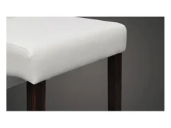 Sillas de comedor 2 unidades cuero sintético blanco