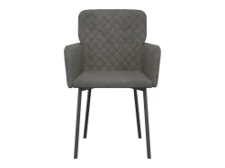 Sillas de comedor 2 unidades terciopelo gris oscuro
