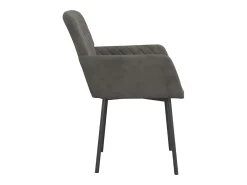 Sillas de comedor 2 unidades terciopelo gris oscuro