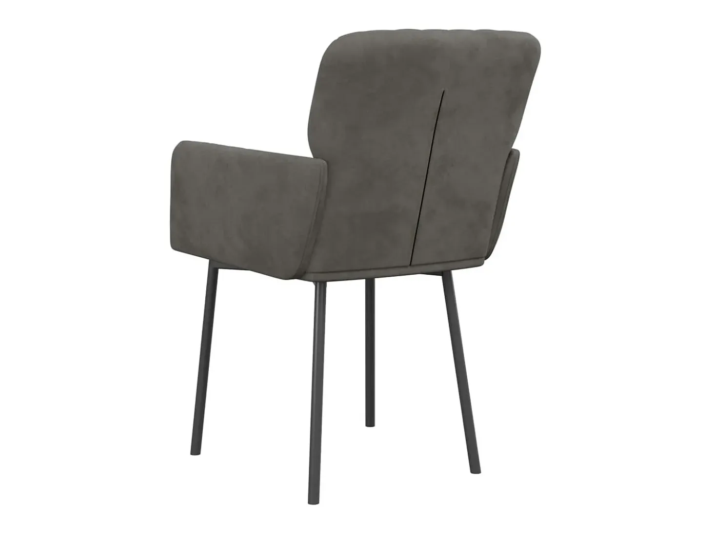 Sillas de comedor 2 unidades terciopelo gris oscuro