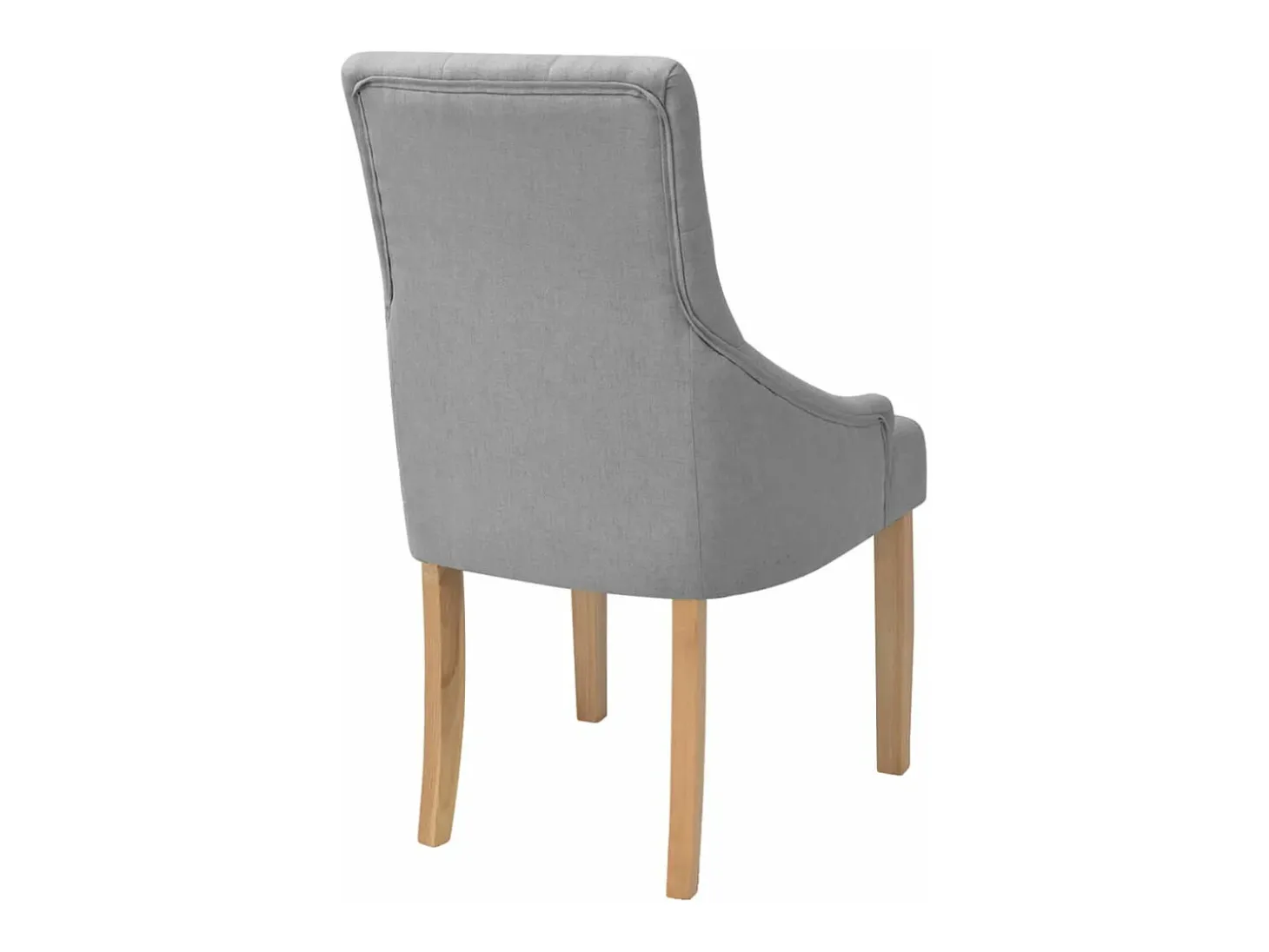 Sillas de comedor 6 unidades de tela gris claro