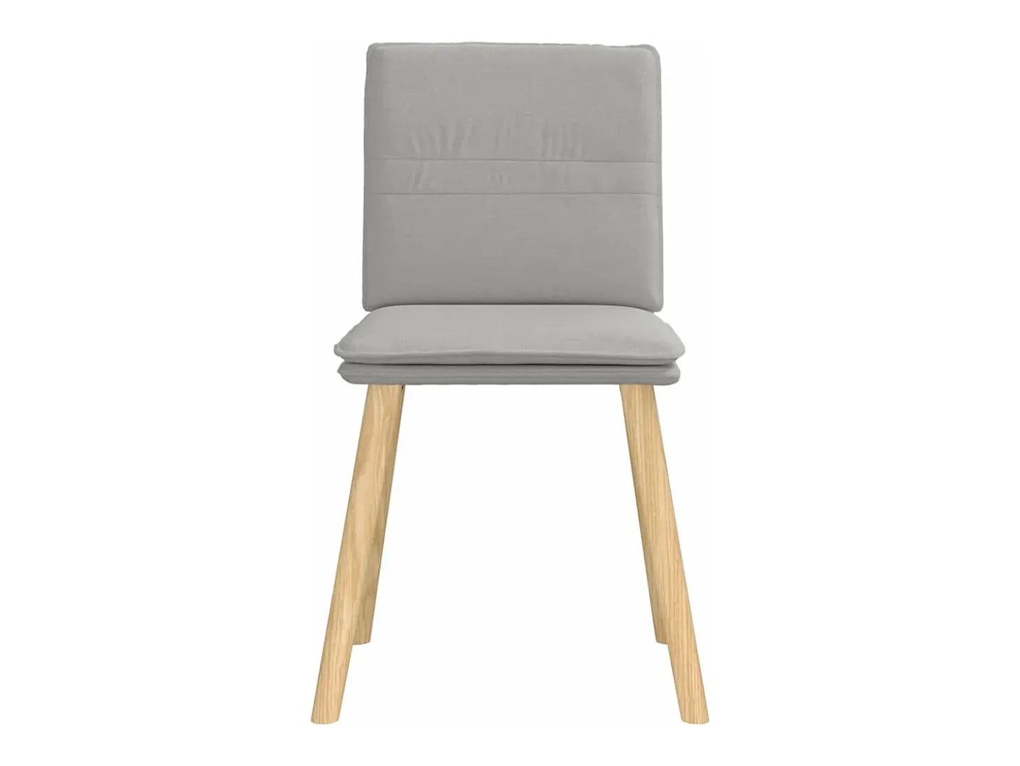 Sillas de comedor 2 unidades tela gris nube