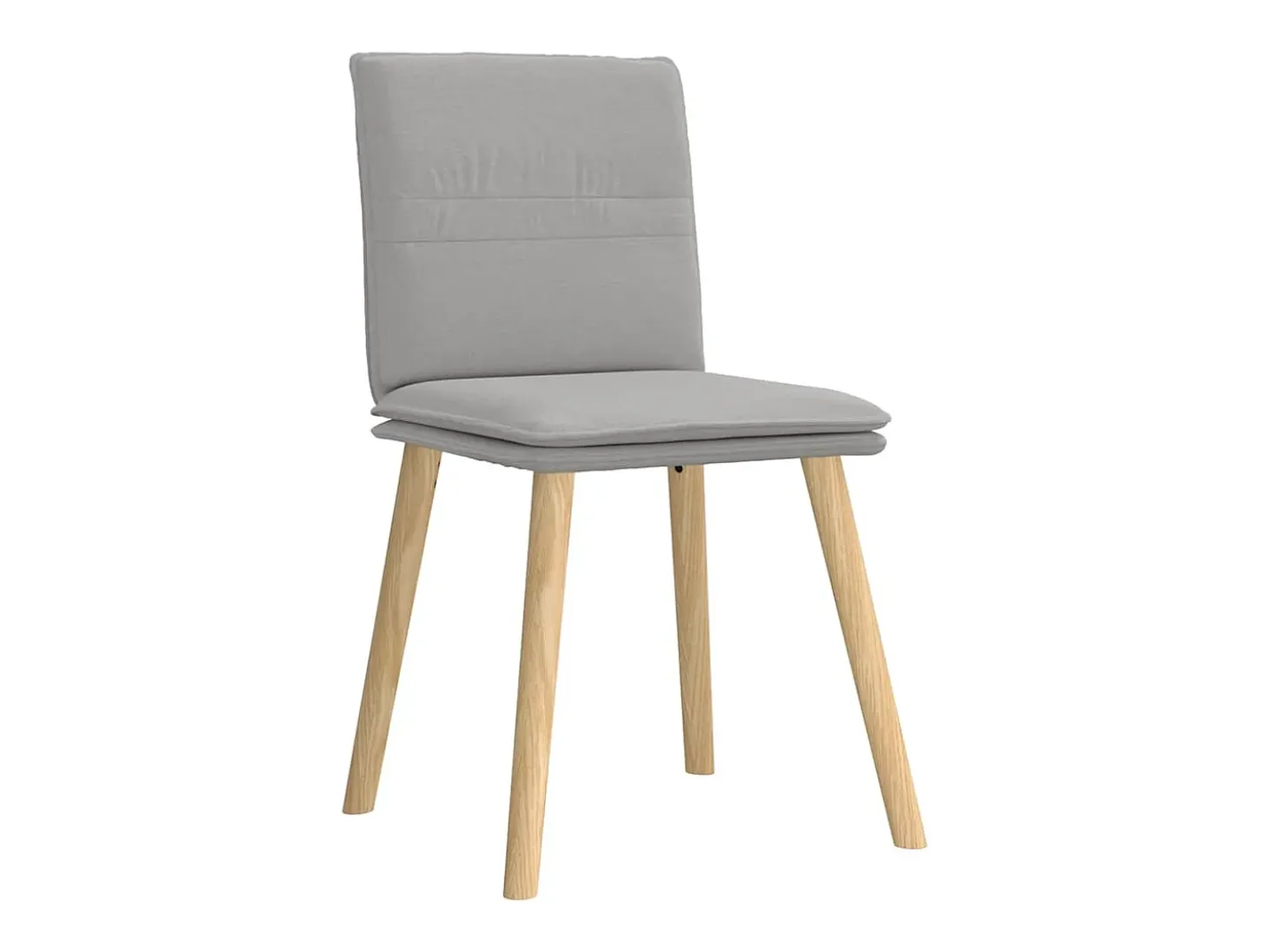 Sillas de comedor 2 unidades tela gris nube