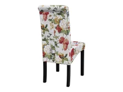 Sillas de comedor 4 unidades tela multicolor